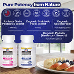 IKOTIET 90B Probiotic Day & Night – No Fridge Required, 16 Strains + Organic Potato Resistant Starch, Unisex Digestive & Immune Support, 30 Capsules