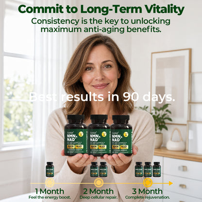IKOTIET NMN Vegetarian Capsules with NAD+, Daily Energy & Focus Support for Adults, Enhanced Complex Formula, 60 Count