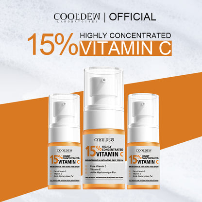 COOLDEW 15% Highly Concentrated VITAMIN C Brightening &Antiaging Face Serum（15% 高浓度 维生素 C 美白 抗衰老面部精华液）