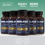 IKOTIET-NAD+ Supplement for Anti-Aging and Cell Regeneration, NAD+NMN, 300 mg Niagen, 30 Servings | Supports Cellular Energy, Skin Care, Brain, and Muscles | Niacinamide Ribose (NR) 1 Capsule Daily | 1 Bottle + 1 Trial Pack support cellular energy extra s